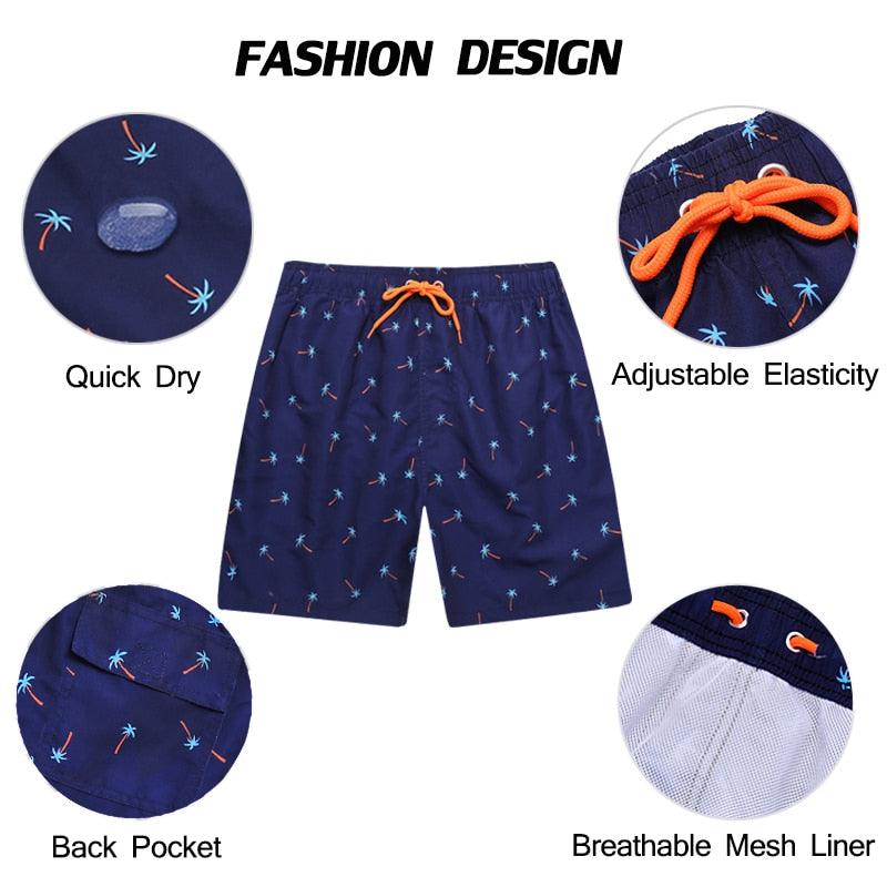 Beach Short Summer Swim Trunks - Surf Swimwear Athletic Running Short (TG5)(F9)