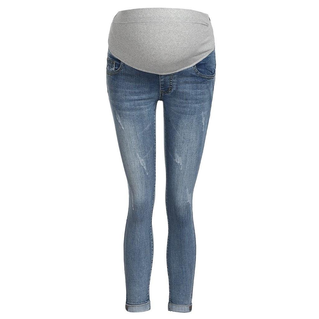 Gorgeous Maternity Long Pregnant Women Jeans - Clothing Pregnancy - Cotton Clothes Short Belly (2U4)
