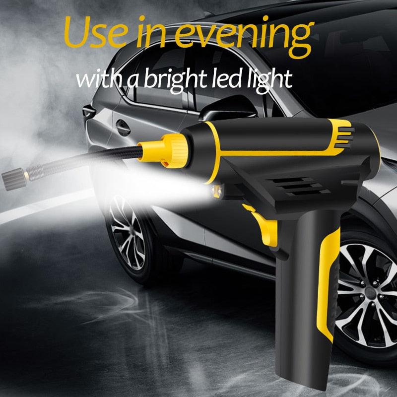 Great Digital LED Smart Car Air Compressor Pump - Portable Handheld Car Tire Inflator - Electric 150 PSI (7WH1)(F89)