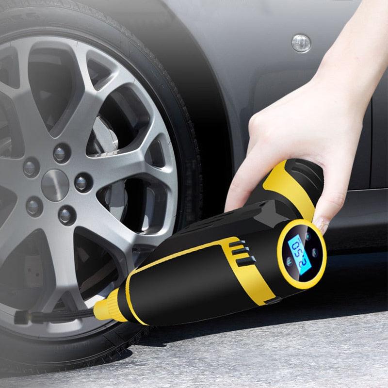 Great Digital LED Smart Car Air Compressor Pump - Portable Handheld Car Tire Inflator - Electric 150 PSI (7WH1)(F89)