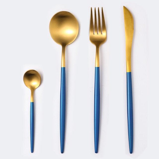 Dinnerware Set 304 Stainless Steel Cutlery Set - Steak Knife Fork Set Coffee Spoon Teaspoon Flatware (AK6)(F61)