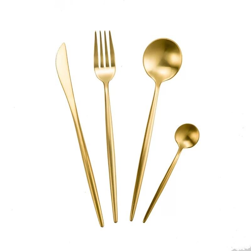 Dinnerware Set 304 Stainless Steel Cutlery Set - Steak Knife Fork Set Coffee Spoon Teaspoon Flatware (AK6)(F61)