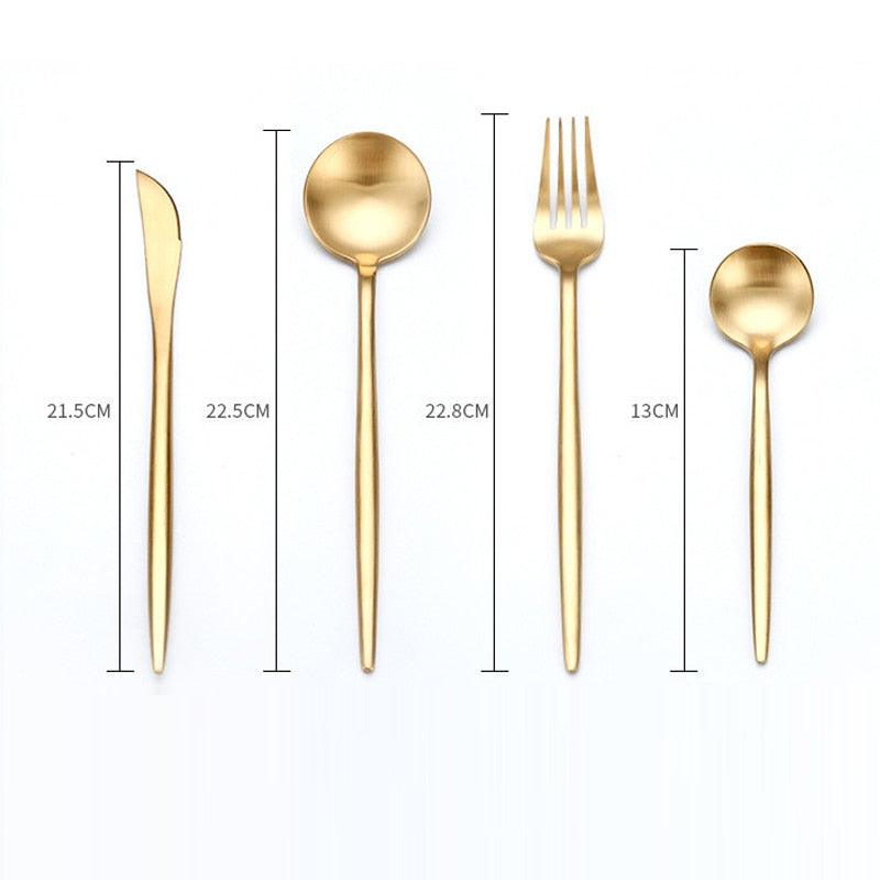 Dinnerware Set 304 Stainless Steel Cutlery Set - Steak Knife Fork Set Coffee Spoon Teaspoon Flatware (AK6)(F61)
