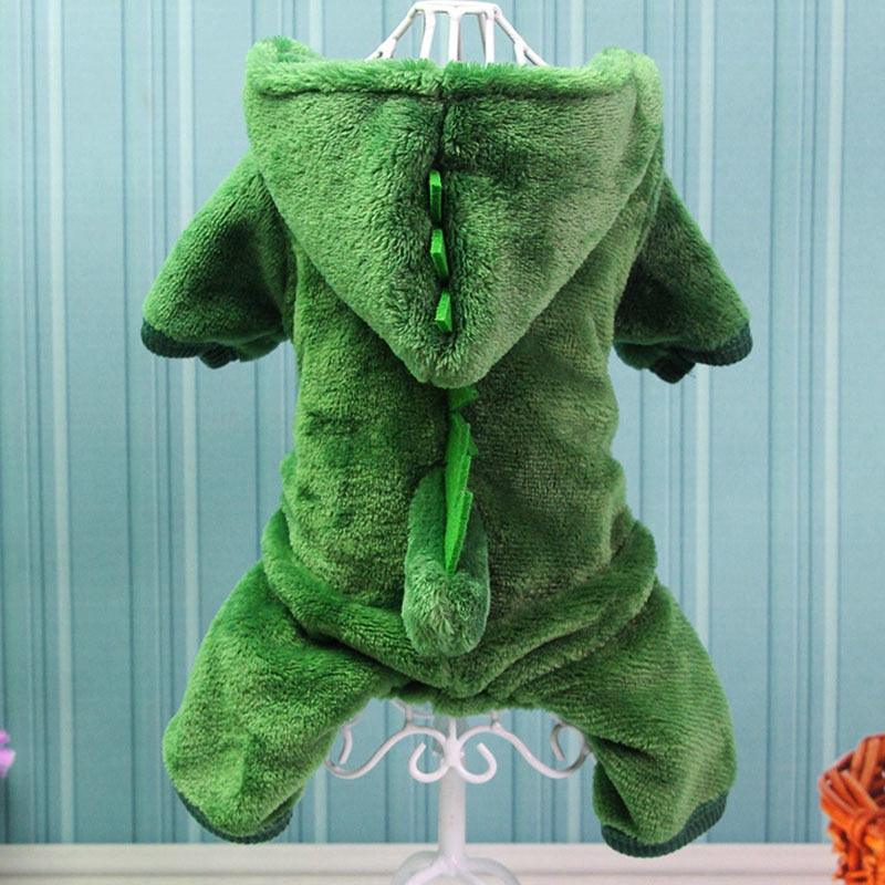 Great Dinosaur Coat Dog Clothes - Winter French Bulldog Jacket Cartoon Dog - Halloween Costume (D69)(W2)
