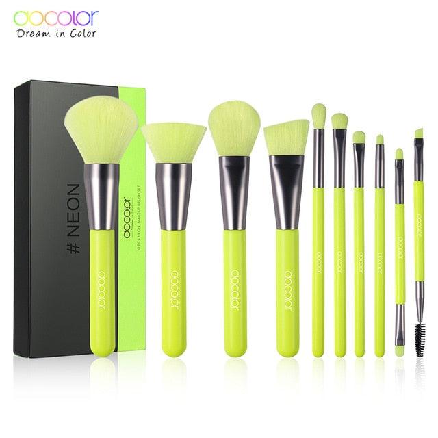 10/15 Pcs Purple Makeup Brushes Synthetic Hair Professional Powder eye Blending Contour Make up Brushes (M5)(1U86)
