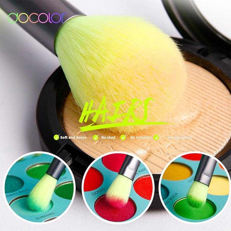 10/15pc Neon Makeup Brushes Professional Powder Foundation eye Blending Contour Makeup Brushes Set (M5)(M4)(1U86)