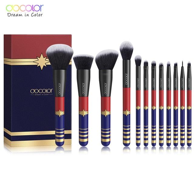 12pcs Makeup Brushes- Foundation Eyeshadow Brush Set - 9 Color Eye Shadow Nude Palette Kit (D86)(M5)(M2)(M4)(1U86)