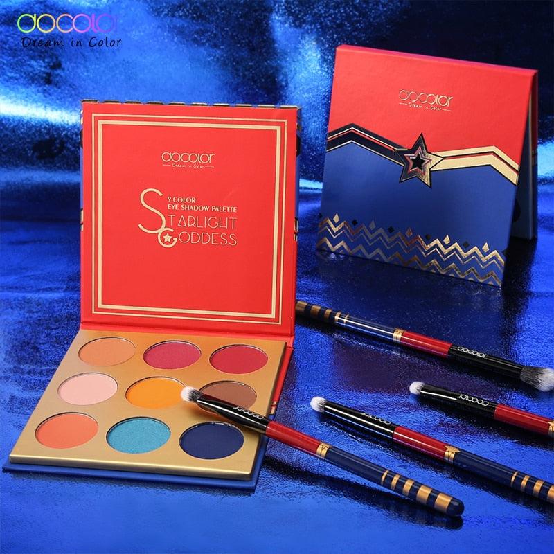 12pcs Makeup Brushes- Foundation Eyeshadow Brush Set - 9 Color Eye Shadow Nude Palette Kit (D86)(M5)(M2)(M4)(1U86)