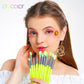 15pcs Eye Makeup Brushes Set Professional Eye Shadow Concealer Eyebrow Eyelash Brushes (M5)(1U86)