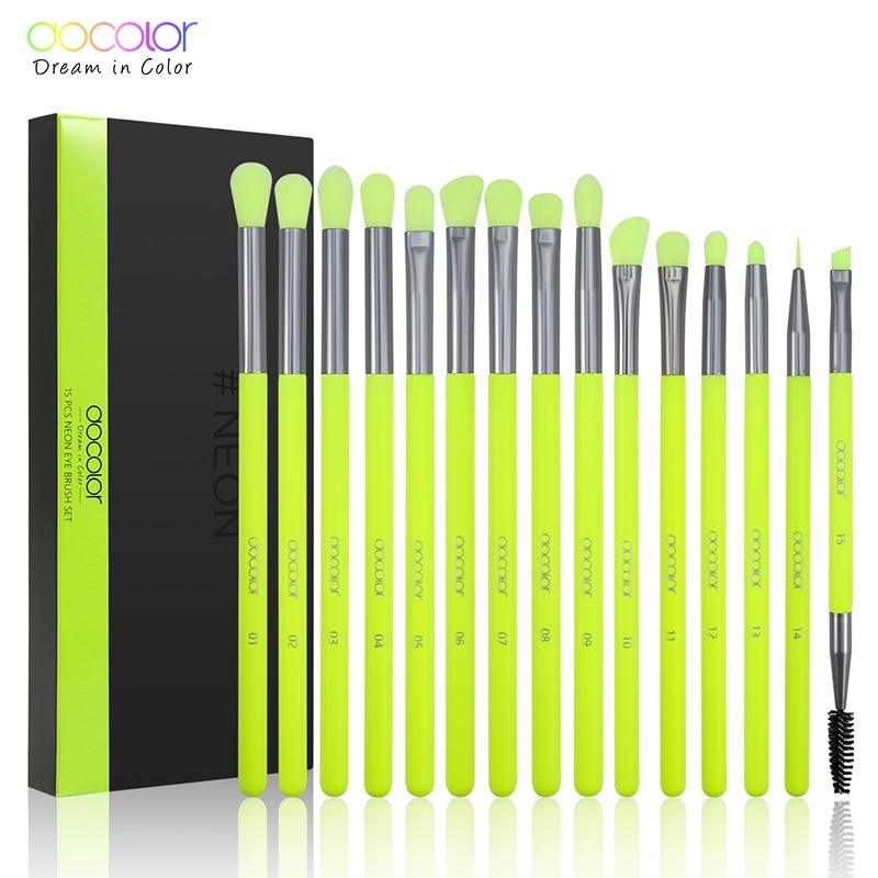 15pcs Eye Makeup Brushes Set Professional Eye Shadow Concealer Eyebrow Eyelash Brushes (M5)(1U86)