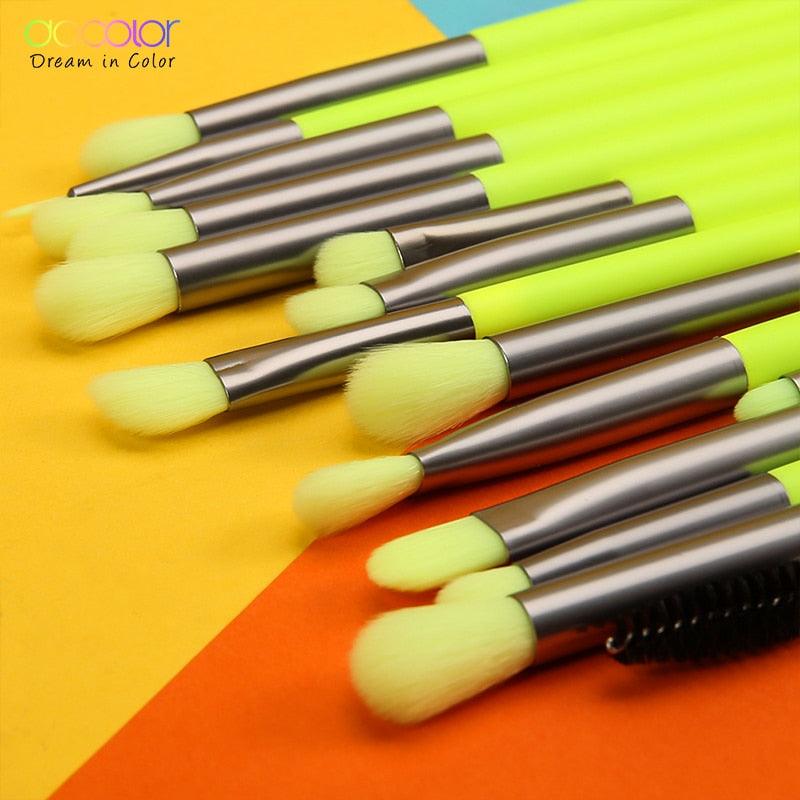 15pcs Eye Makeup Brushes Set Professional Eye Shadow Concealer Eyebrow Eyelash Brushes (M5)(1U86)