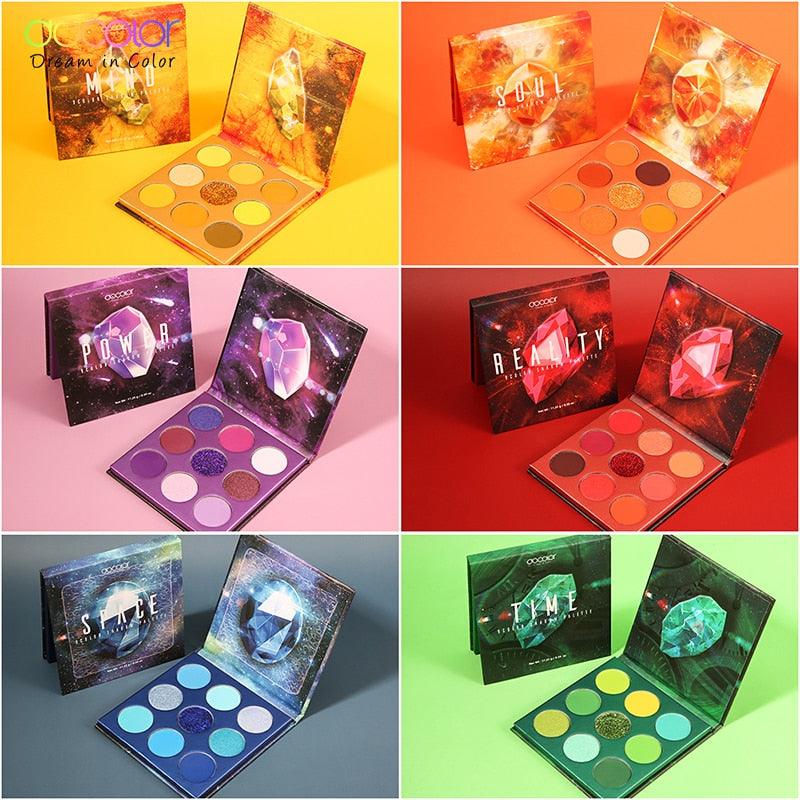 9 Colors Eye Shadow Palette Beauty Makeup Powder Matte Shimmer Glitter Eyeshadow Palette Waterproof (M2)(1U86)