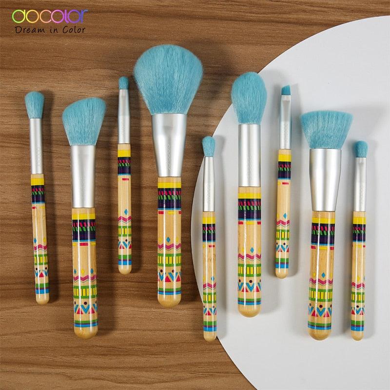 9Pcs Makeup brushes Professional Beauty Make up brush set Synthetic hair Foundation brushes (M5)(M4)(1U86)