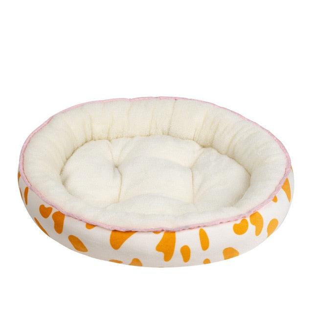 Dog Bed Warming Kennel Washable Pet Floppy Extra Comfy Plush Rim Cushion And Nonslip Bottom Dog Beds (4W3)(6W3)(F74)