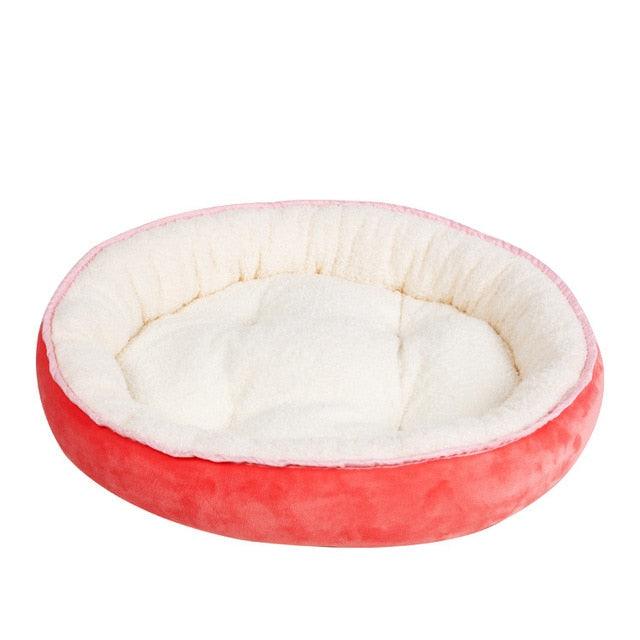 Dog Bed Warming Kennel Washable Pet Floppy Extra Comfy Plush Rim Cushion And Nonslip Bottom Dog Beds (4W3)(6W3)(F74)