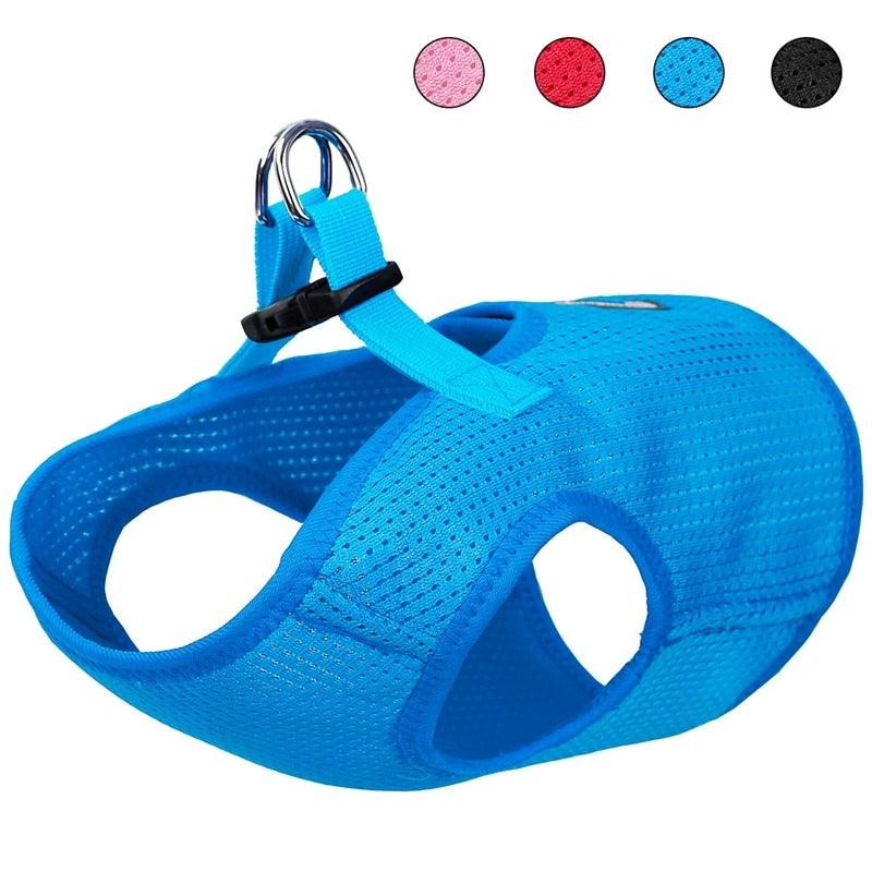 Dog Breathable Mesh Harness And Leash Set - Light Weight Adjustable Pet Dog Harness Vest (2U70)