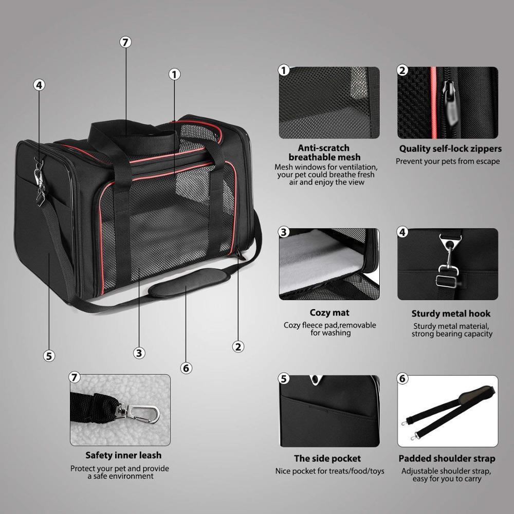 Dog Carrier Portable Pet Backpack - Messenger Cat Carrier Outgoing Travel Bag (5LT1)(F106)