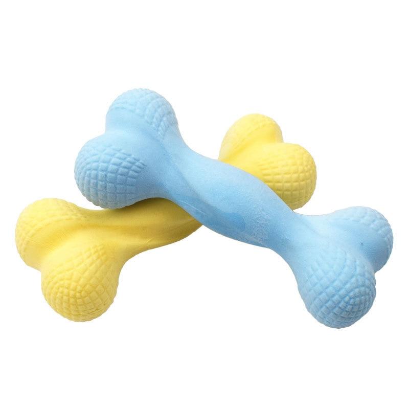 Dog Chew Toy - Bone Shape Environmentally Friendly TPR Milk Fragrance Dog Toy - Molar Training Tooth Clean (1U73)