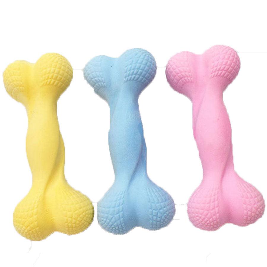 Dog Chew Toy - Bone Shape Environmentally Friendly TPR Milk Fragrance Dog Toy - Molar Training Tooth Clean (1U73)