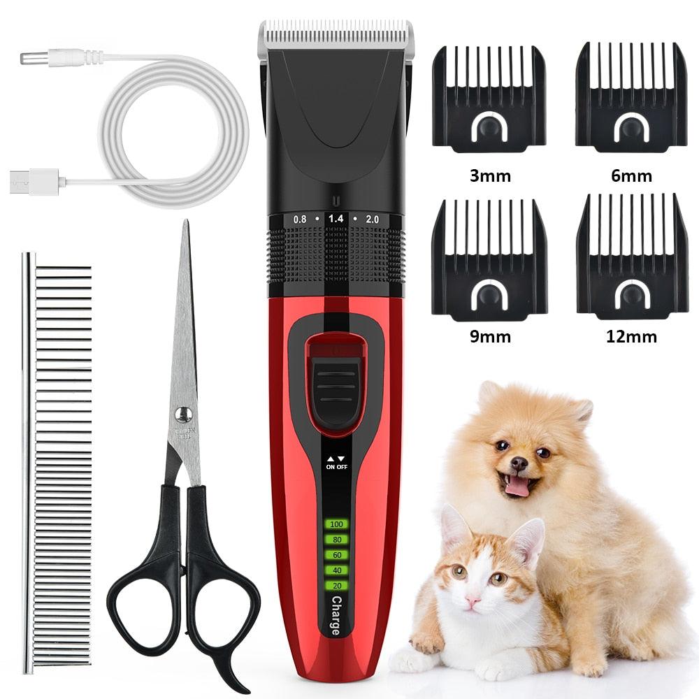 Dog Grooming Clippers Kit - Rechargeable Low Noise Dog Cat Clipper Professional Cordless Pet Hair Trimmer (D72)(1U72)(1W2)