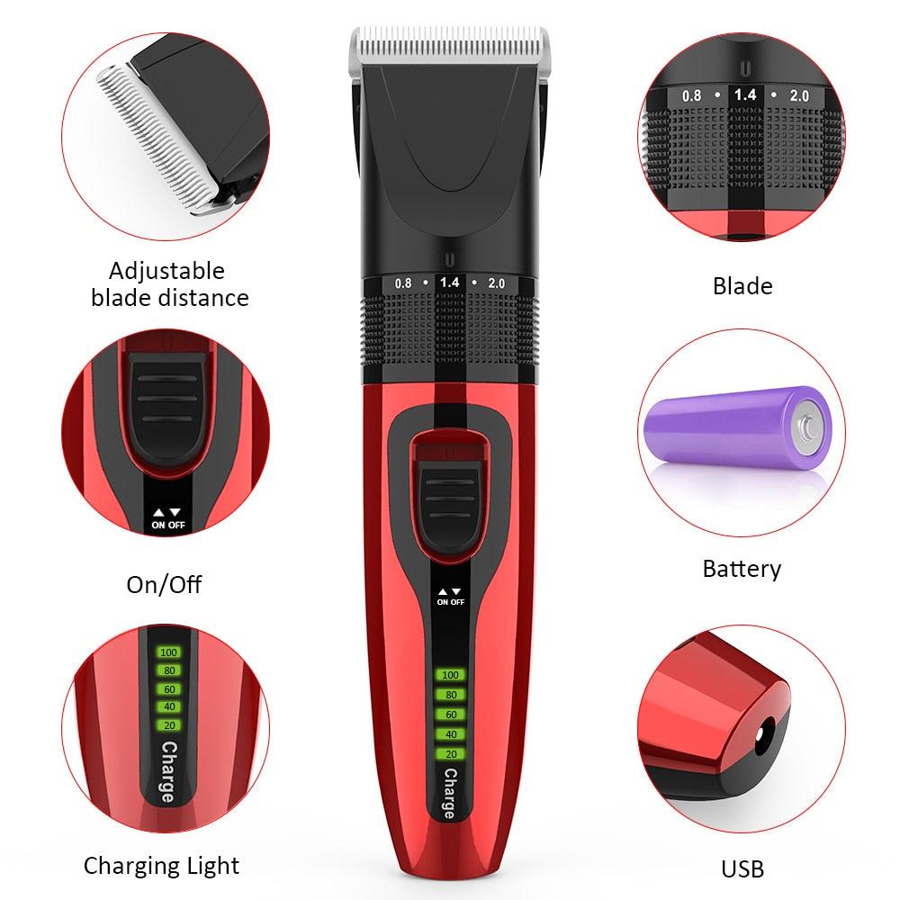 Dog Grooming Clippers Kit - Rechargeable Low Noise Dog Cat Clipper Professional Cordless Pet Hair Trimmer (D72)(1U72)(1W2)