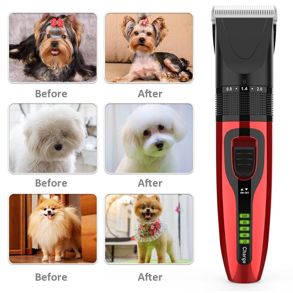 Dog Grooming Clippers Kit - Rechargeable Low Noise Dog Cat Clipper Professional Cordless Pet Hair Trimmer (D72)(1U72)(1W2)