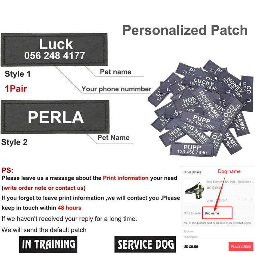 Dog Cat Harness Vest ID Patch Customized Reflective Breathable Adjustable Pet Harness (1U70)(1U75)