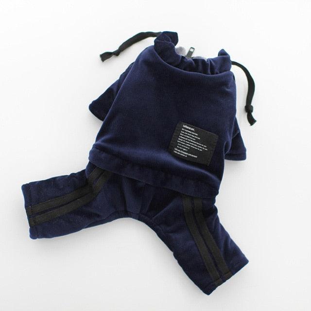 Dog Jumpsuit - Warm Coat Jacket Winter Dog Clothes Hooded Outfit (W5)