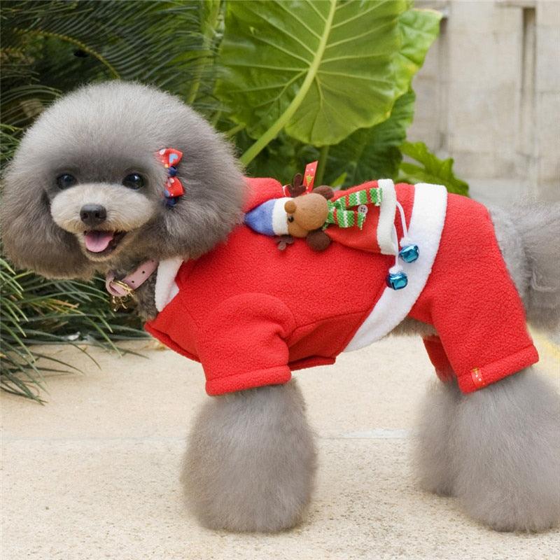 Dog Jumpsuit - Warm Dog Clothes Winter Pet Outfit Christmas Dog Costume (W5)(W7)(W4)