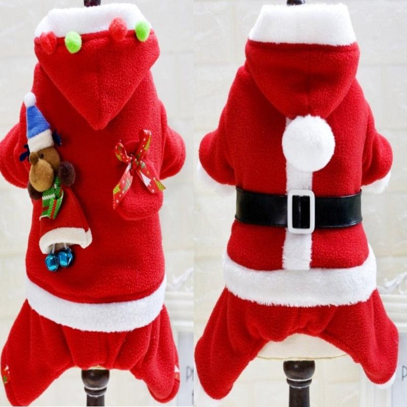 Dog Jumpsuit - Warm Dog Clothes Winter Pet Outfit Christmas Dog Costume (W5)(W7)(W4)