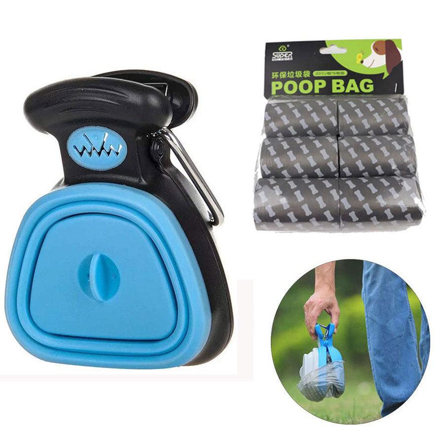 Dog Poop Bag - Dispenser Travel Foldable Pooper Scooper Poop Scoop Clean Pick Up Animal Waste Products (2U70) (2U75)