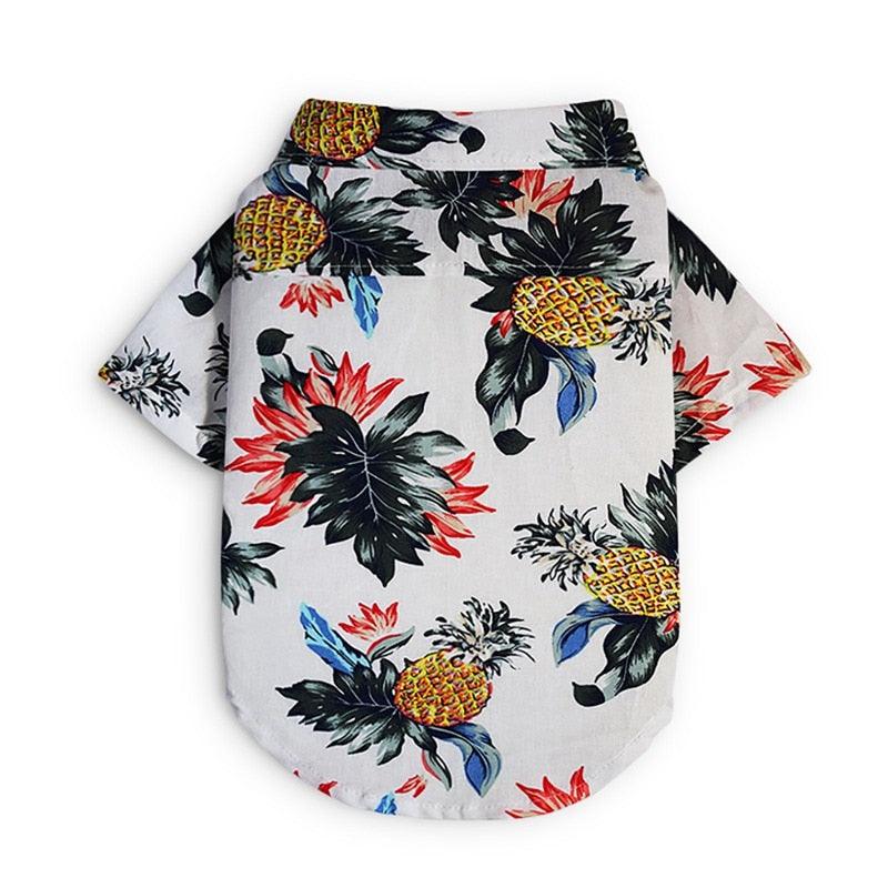 Dog Printed Shirt - Summer Clothes Dog Hawaiian Style Short Clothing - Thin Sleeves Costume Cute Pet Clothes (2U69)