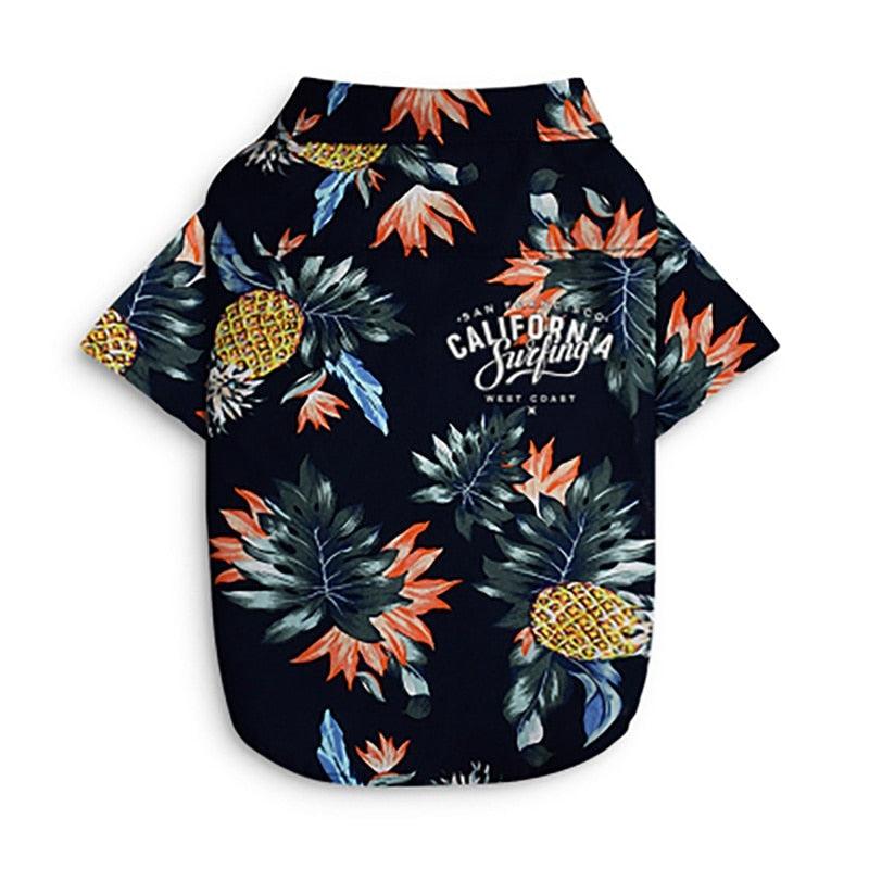Dog Printed Shirt - Summer Clothes Dog Hawaiian Style Short Clothing - Thin Sleeves Costume Cute Pet Clothes (2U69)