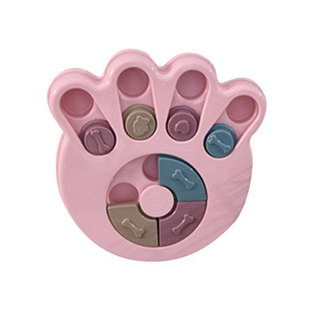 Dog Puzzle Toys - Increase IQ Interactive Puppy Dog Food Dispenser Pet Dog Training Toys -Flower Shape Round Puzzle Toy (2U73)(2U71)