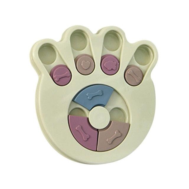 Dog Puzzle Toys - Increase IQ Interactive Puppy Dog Food Dispenser Pet Dog Training Toys -Flower Shape Round Puzzle Toy (2U73)(2U71)