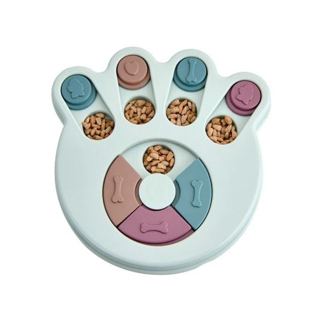 Dog Puzzle Toys - Increase IQ Interactive Puppy Dog Food Dispenser Pet Dog Training Toys -Flower Shape Round Puzzle Toy (2U73)(2U71)