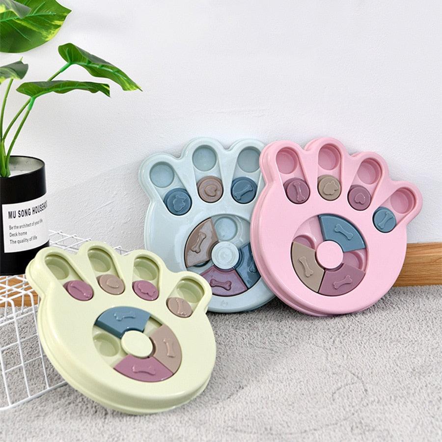 Dog Puzzle Toys - Increase IQ Interactive Puppy Dog Food Dispenser Pet Dog Training Toys -Flower Shape Round Puzzle Toy (2U73)(2U71)