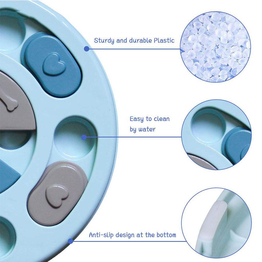 Dog Puzzle Toys - Increase IQ Interactive Puppy Dog Food Dispenser Pet Dog Training Toys -Flower Shape Round Puzzle Toy (2U73)(2U71)