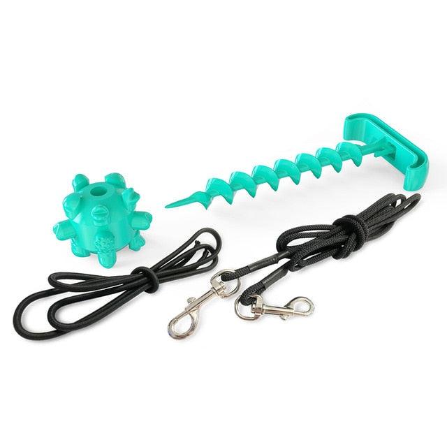 Dog Toy Interactive Push Ball Rope Set Toys - Tooth Cleaning Chew Toys Outdoor Pile Dog Toy Set (1U73)