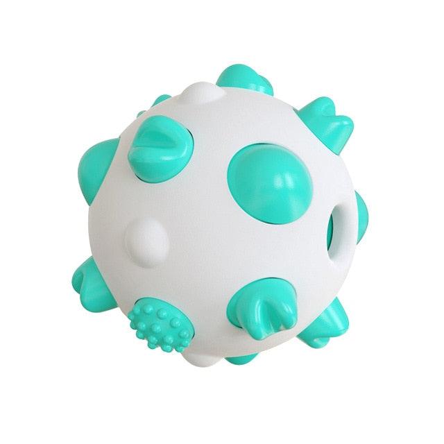 Dog Toy - Pet Toy Tooth Cleaning Ball Bite Resistant Molar Dog Toothbrush - Interactive Training Dog Toy (2U73)