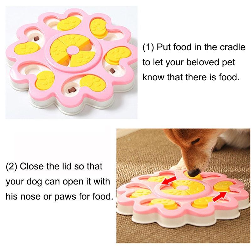 Dog Toy Puzzle Educational Training Treat Toys - Dog Interactive Puzzle Dispenser Slow Dog Feeder (1W3)(7W1)(F73)