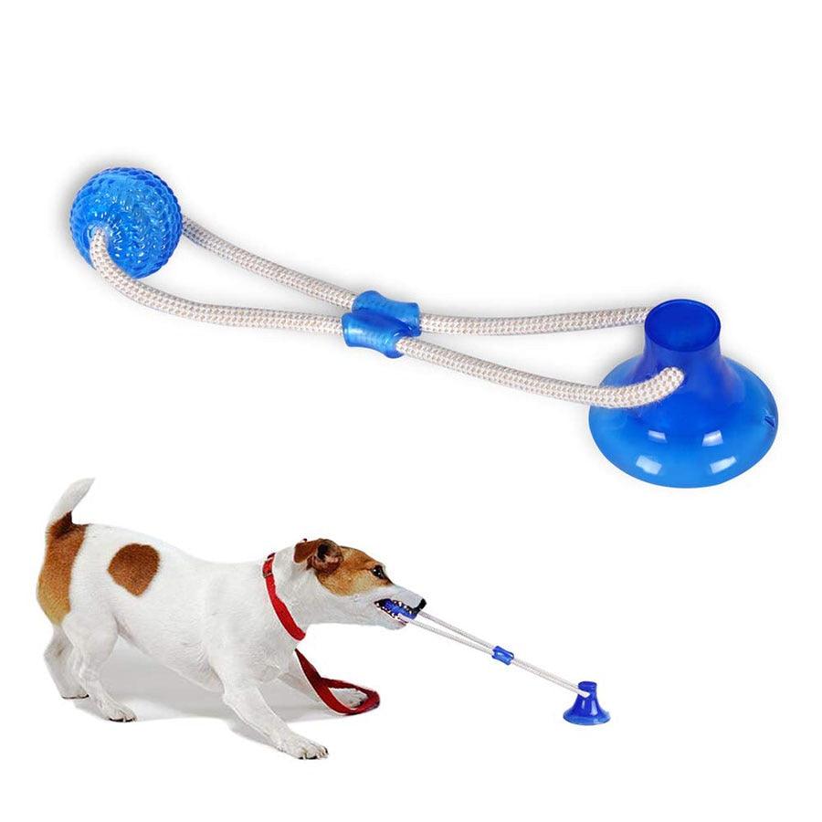 Dog Toys With Suction Cup - Dog Push Toy With Ball - Pet Tooth Cleaning Chewing Rubber Dog Toys (1U73)