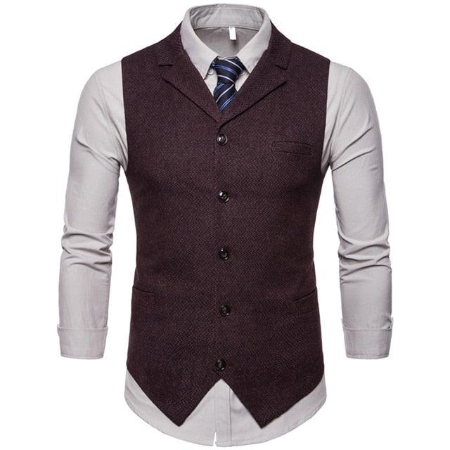 Trending Vest - Men Business Vest - Casual Waistcoat Formal Suit Gilet Vest (T3M)(T4G)
