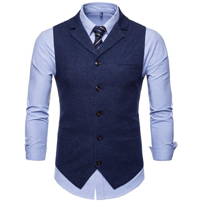 Trending Vest - Men Business Vest - Casual Waistcoat Formal Suit Gilet Vest (T3M)(T4G)