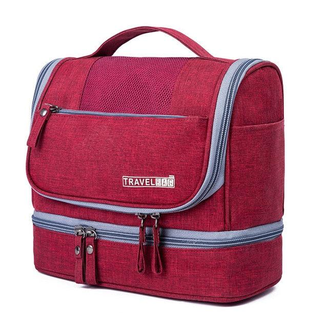 Double-Layer Cosmetic Digital Bag - Zipper Make Up Holder Case - Hangable Makeup Bags (2U79)