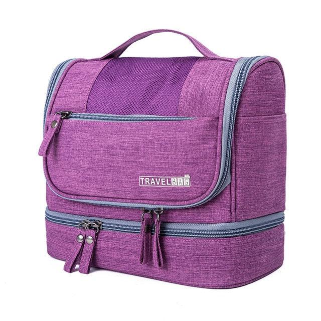 Double-Layer Cosmetic Digital Bag - Zipper Make Up Holder Case - Hangable Makeup Bags (2U79)