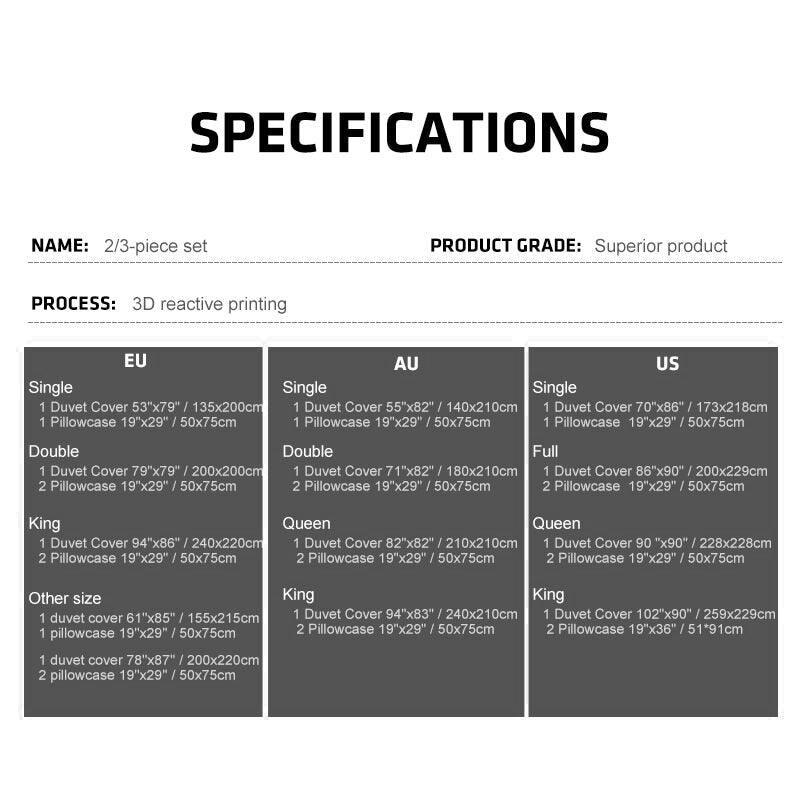 3D Animal Tiger Bedding set Super King / California King Quilt Set Bedclothes (D63)(8BM)(9BM)(7BM)