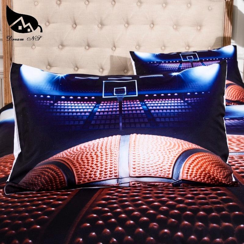 3D Basketball 2/3Pcs Quilt Cover Fashion Sports Bedding Duvet Cover With Pillowcases Queen King Bedding (9BM)(8BM)(F63)
