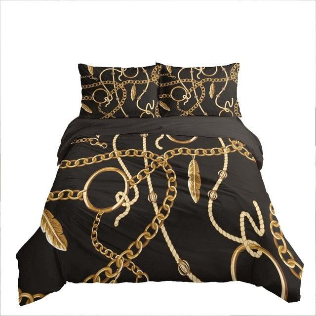 European art Bedding Home Textiles Set - King Queen Bedclothes Duvet Cover (D63)(8BM)(9BM)
