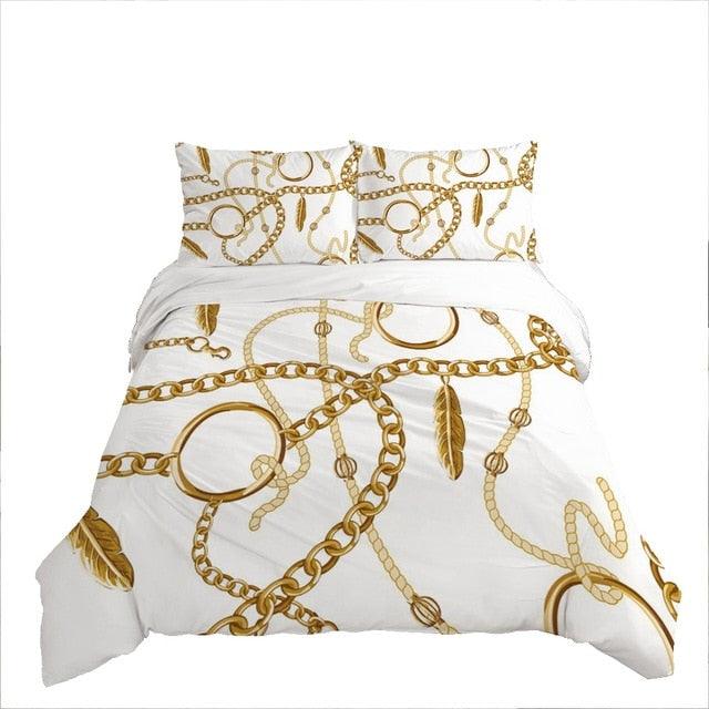 European art Bedding Home Textiles Set - King Queen Bedclothes Duvet Cover (D63)(8BM)(9BM)